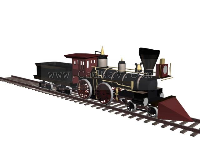 Old-fashioned train 3D Model