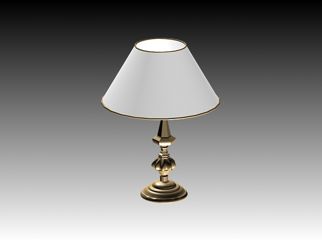 Traditional bronze table lamp 3D Model