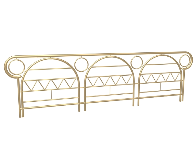 Brass handrail 3D Model