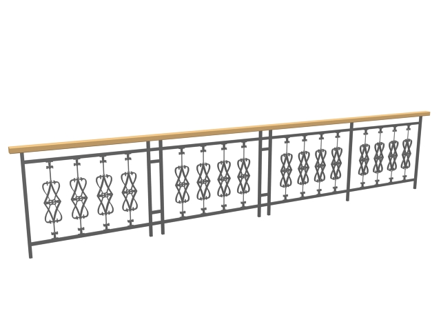 Exterior railing design 3D Model