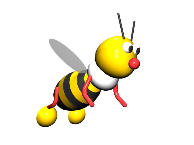 Cartoon bumble bee 3D Model