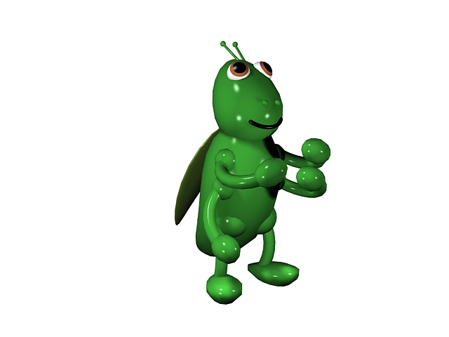 Cartoon grasshopper 3D Model