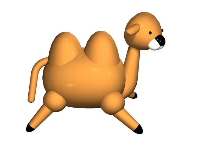 Cartoon camel 3D Model