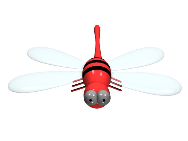 Cartoon dragonfly 3D Model