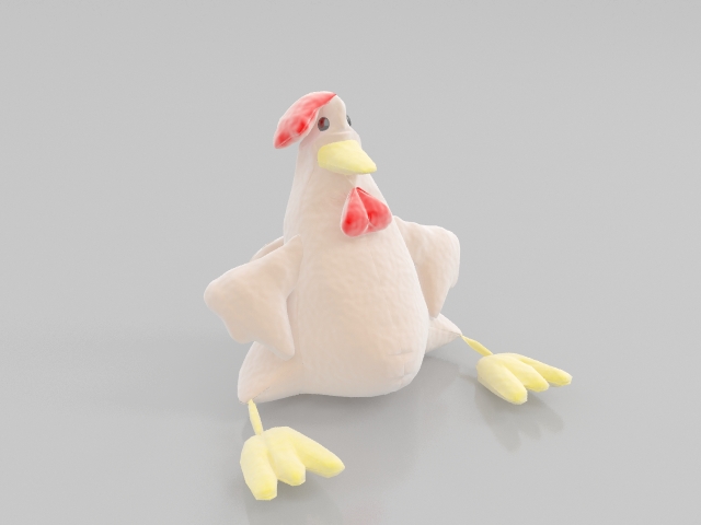 Cartoon rooster character 3D Model