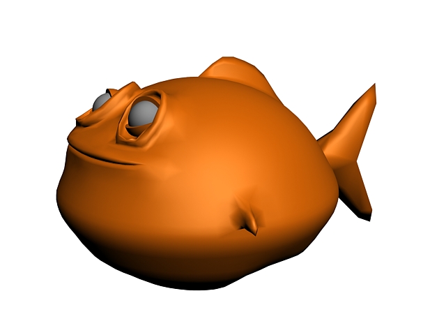 Cartoon fish character 3D Model
