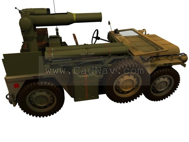 M15A2 Anti-tank missile vehicle 3D Model