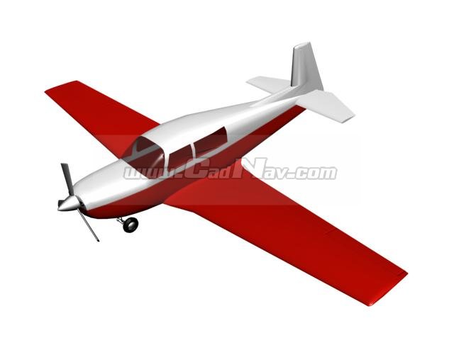 Mooney M20 Personal use civil aircraft 3D Model