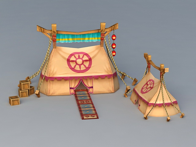 Ancient Military Tents 3D Model