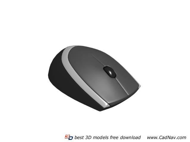 Flat wireless computer mouse 3D Model