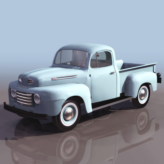 Ford V-8 pick-up truck 3D Model