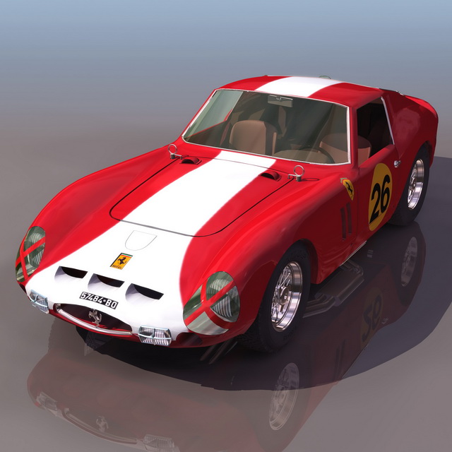 Ferrari 250 sports car 3D Model