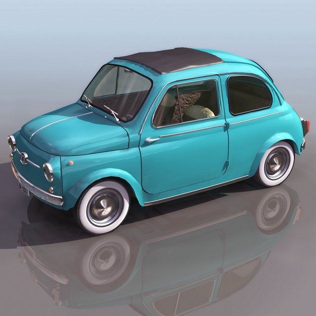 Fiat 500L Mini MPV 3D Model