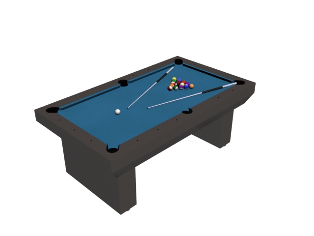 English billiards table 3D Model