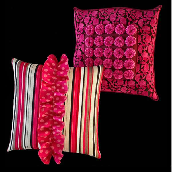 Decorative silk throw pillows 3D Model